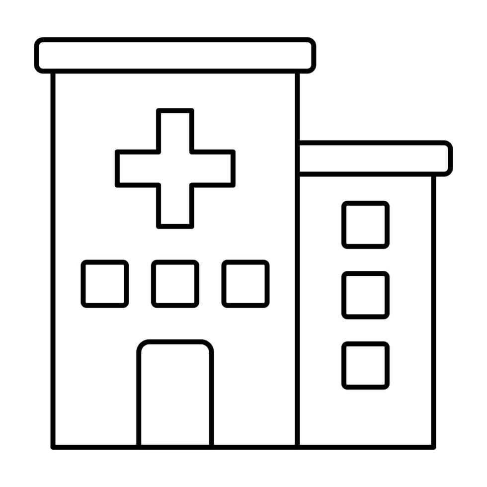 ícone de design moderno do hospital vetor