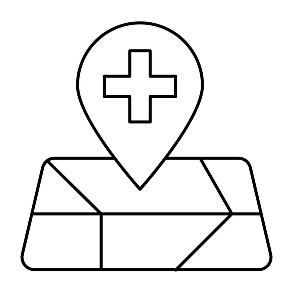 ícone de localização médica em design exclusivo vetor