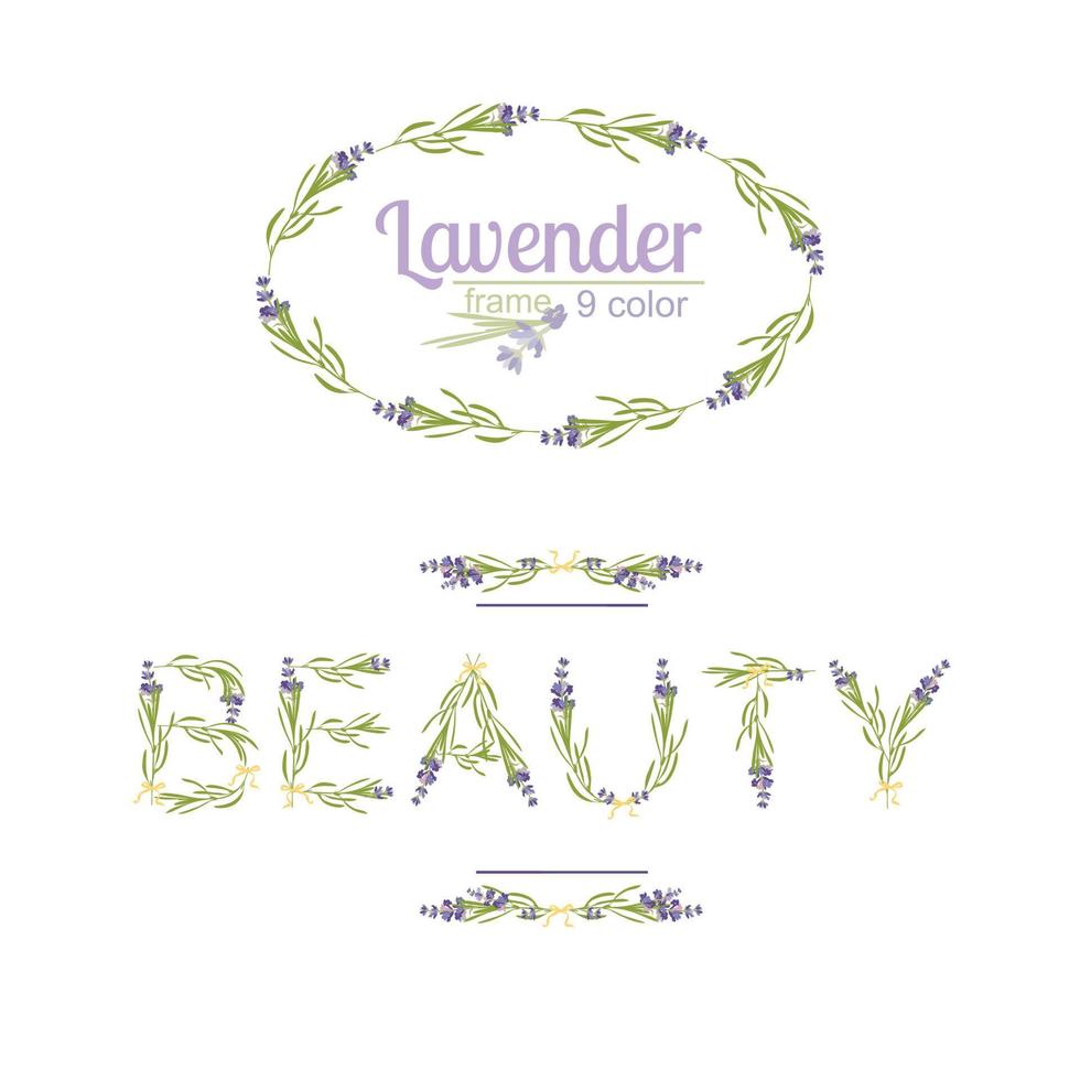 slogan de tipografia com beleza de texto de flor de lavanda para impressão de camiseta, bordado, design. camiseta gráfica e estampada vetor