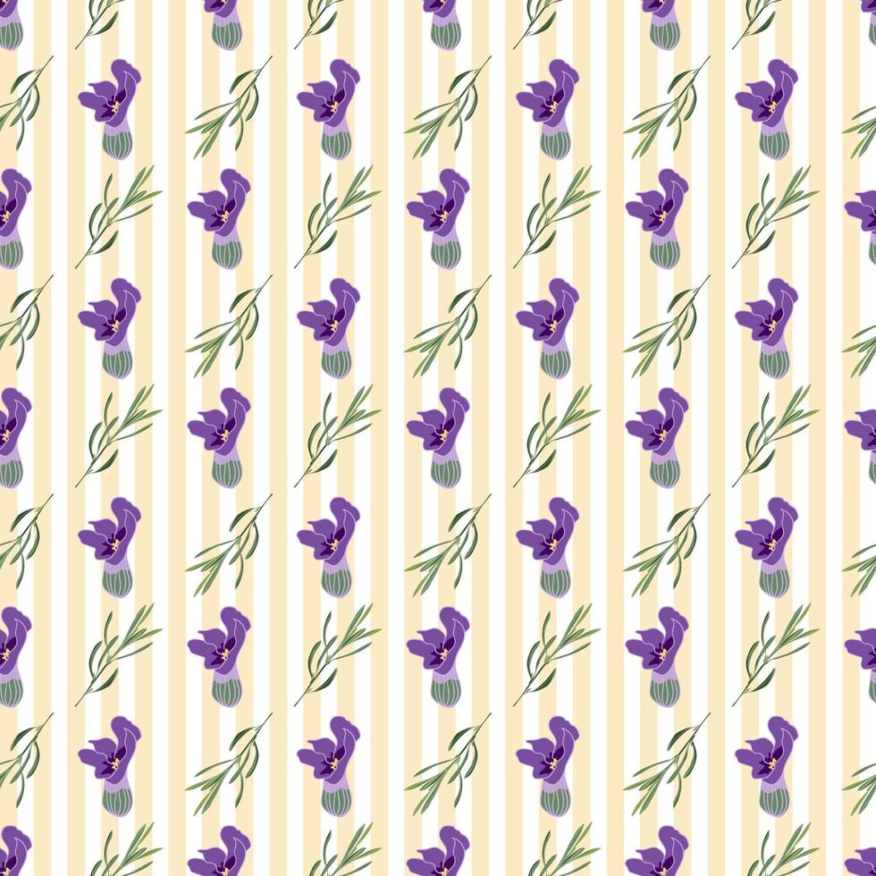 fundo de flores de lavanda sem costura. ilustração botânica. vetor