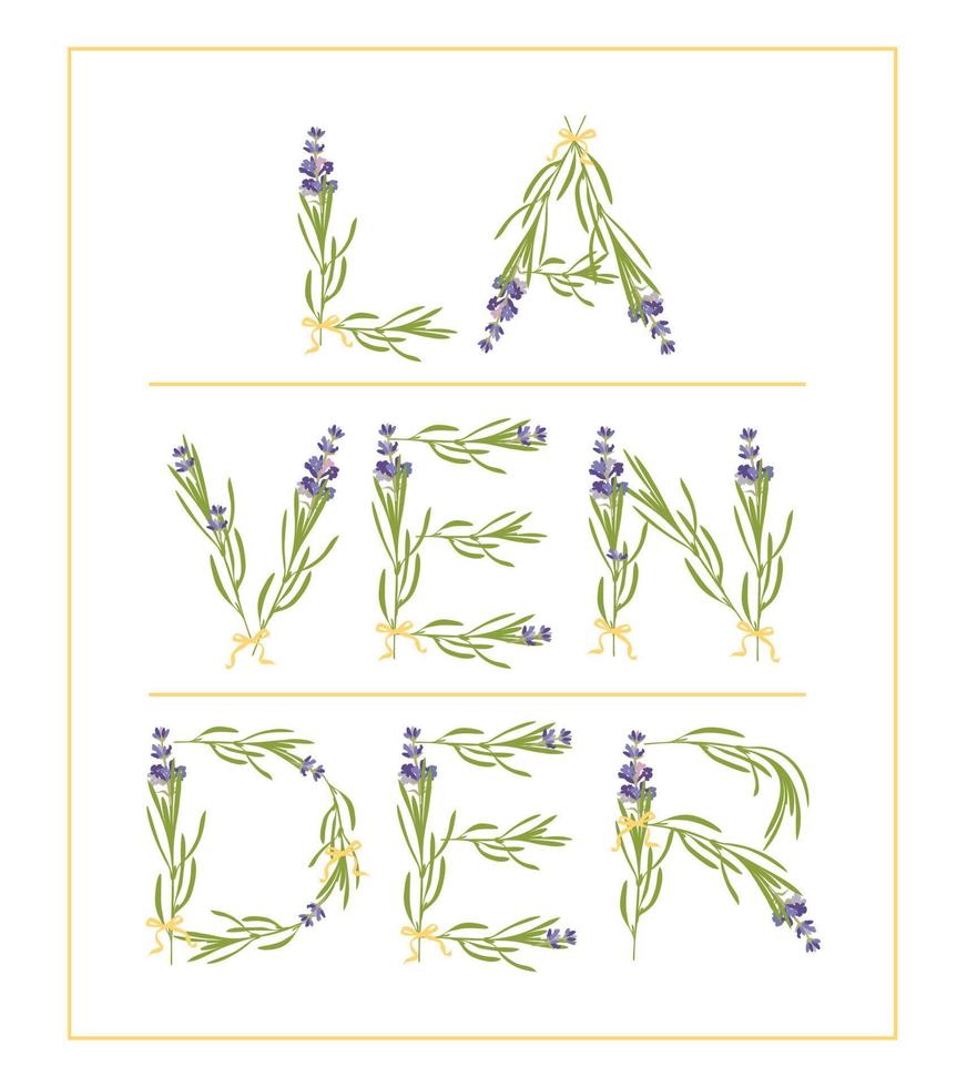 slogan de tipografia com lavanda de texto de flor de lavanda para impressão de camiseta, bordado, design. camiseta gráfica e estampada vetor