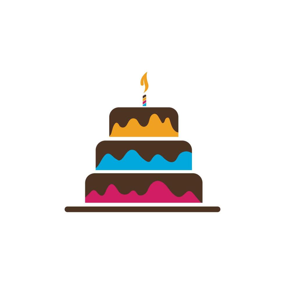 ilustração de design de ícone de vetor de bolo