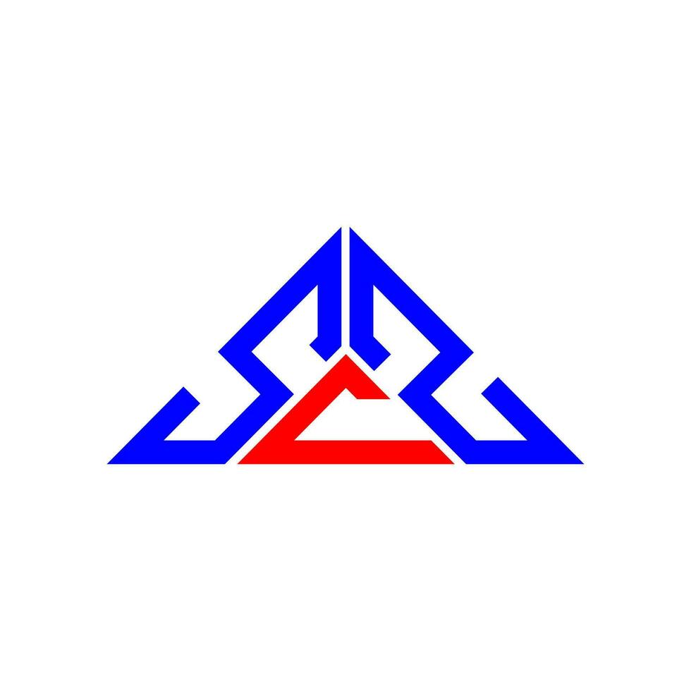 design criativo do logotipo da carta scz com gráfico vetorial, logotipo simples e moderno scz em forma de triângulo. vetor