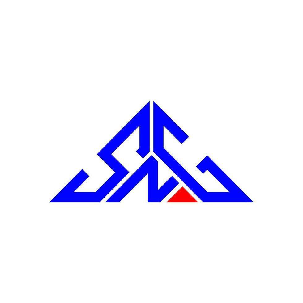 design criativo do logotipo da carta sng com gráfico vetorial, logotipo sng simples e moderno em forma de triângulo. vetor