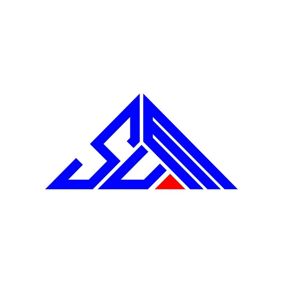 sum letter logo design criativo com gráfico vetorial, soma logotipo simples e moderno em forma de triângulo. vetor