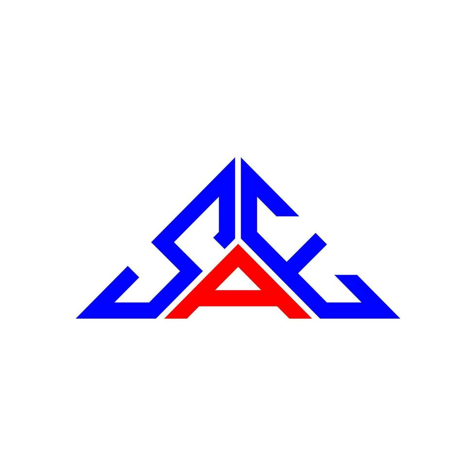 design criativo do logotipo da carta sae com gráfico vetorial, logotipo simples e moderno sae em forma de triângulo. vetor