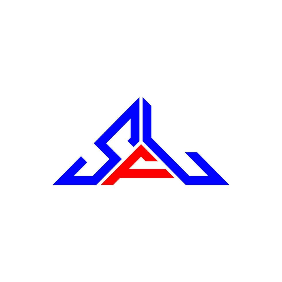 design criativo do logotipo da carta sfl com gráfico vetorial, logotipo simples e moderno sfl em forma de triângulo. vetor