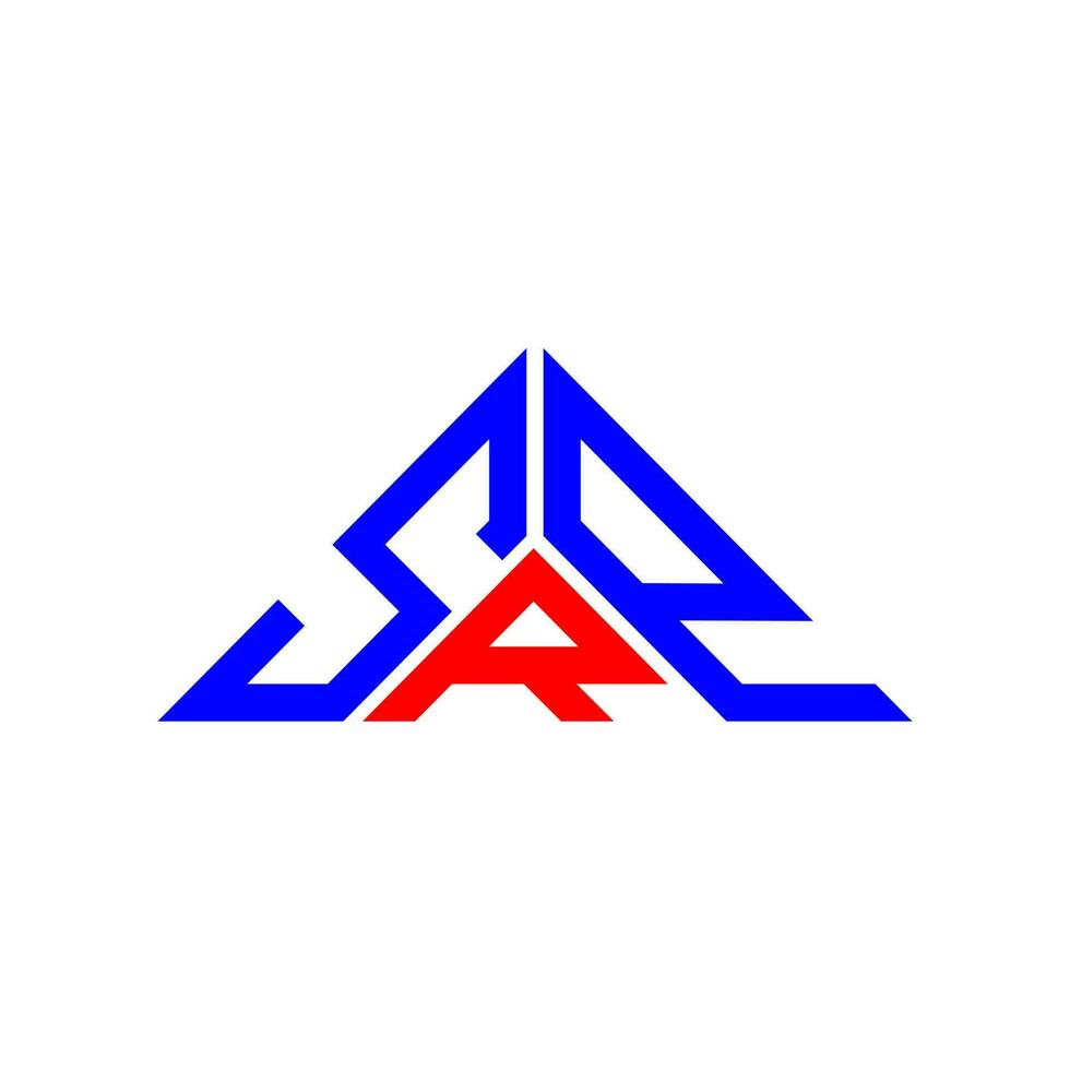 design criativo do logotipo da carta srp com gráfico vetorial, logotipo simples e moderno srp em forma de triângulo. vetor
