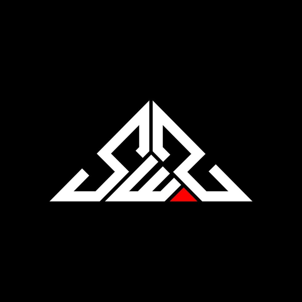design criativo do logotipo da carta swz com gráfico vetorial, logotipo simples e moderno swz em forma de triângulo. vetor