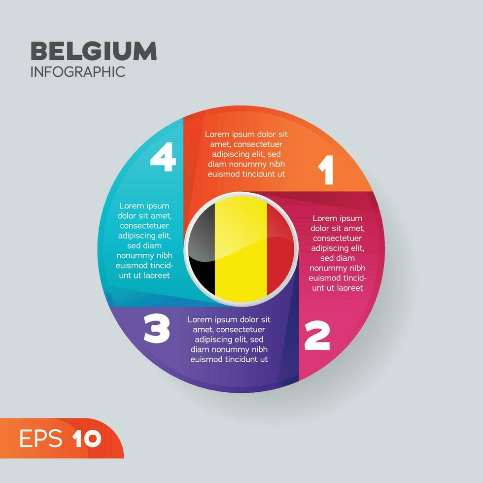 elemento infográfico da bélgica vetor