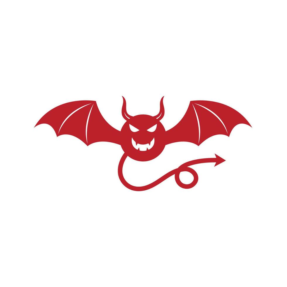 ilustração de design de ícone de vetor de chifre de diabo