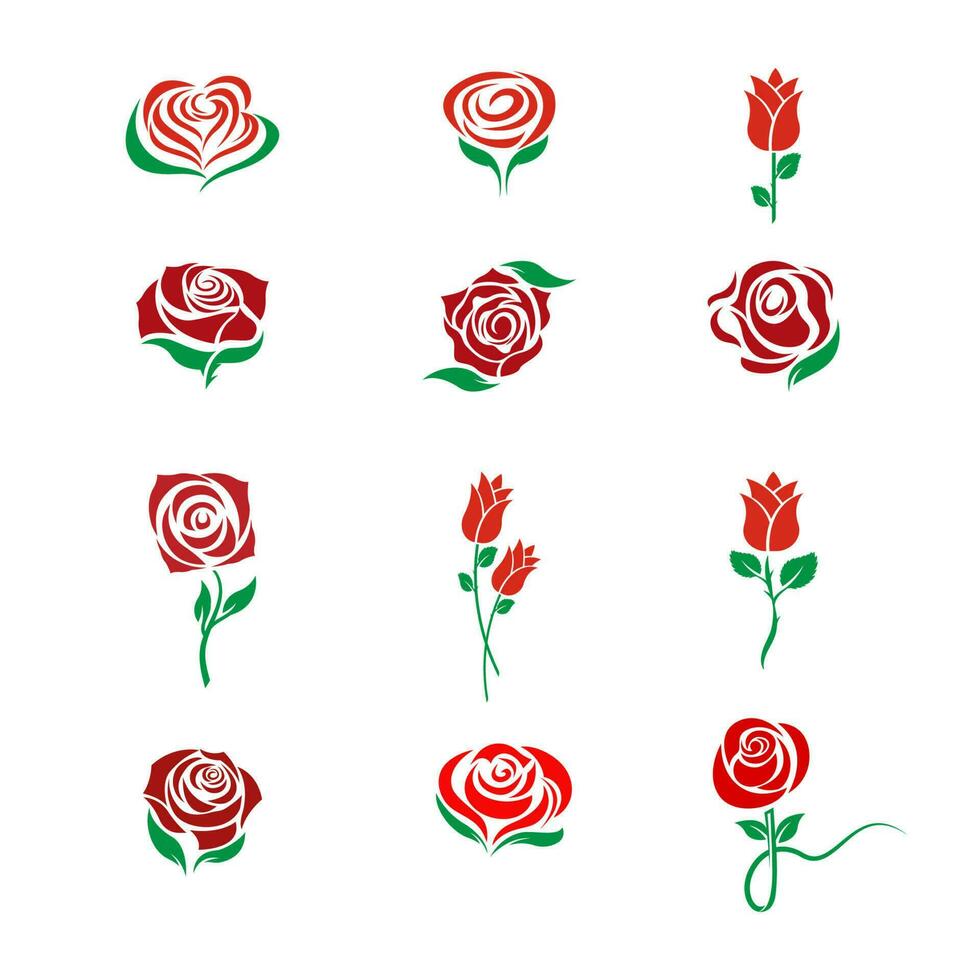 ícone de vetor de modelo de logotipo de flor rosa