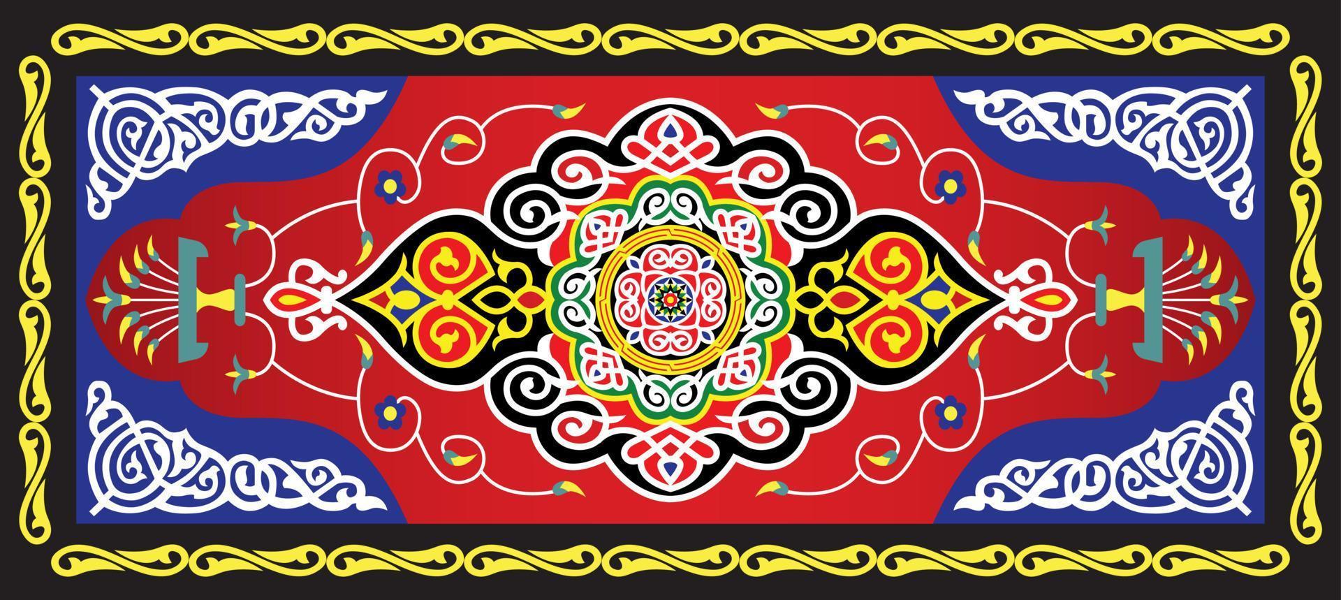 ilustração vetorial tradicional de tecido de desenhos do ramadã vetor