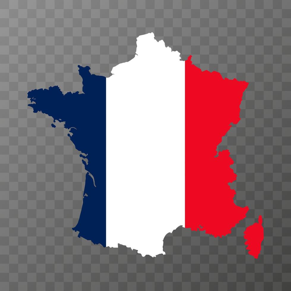 França com regiões. ilustração vetorial. vetor
