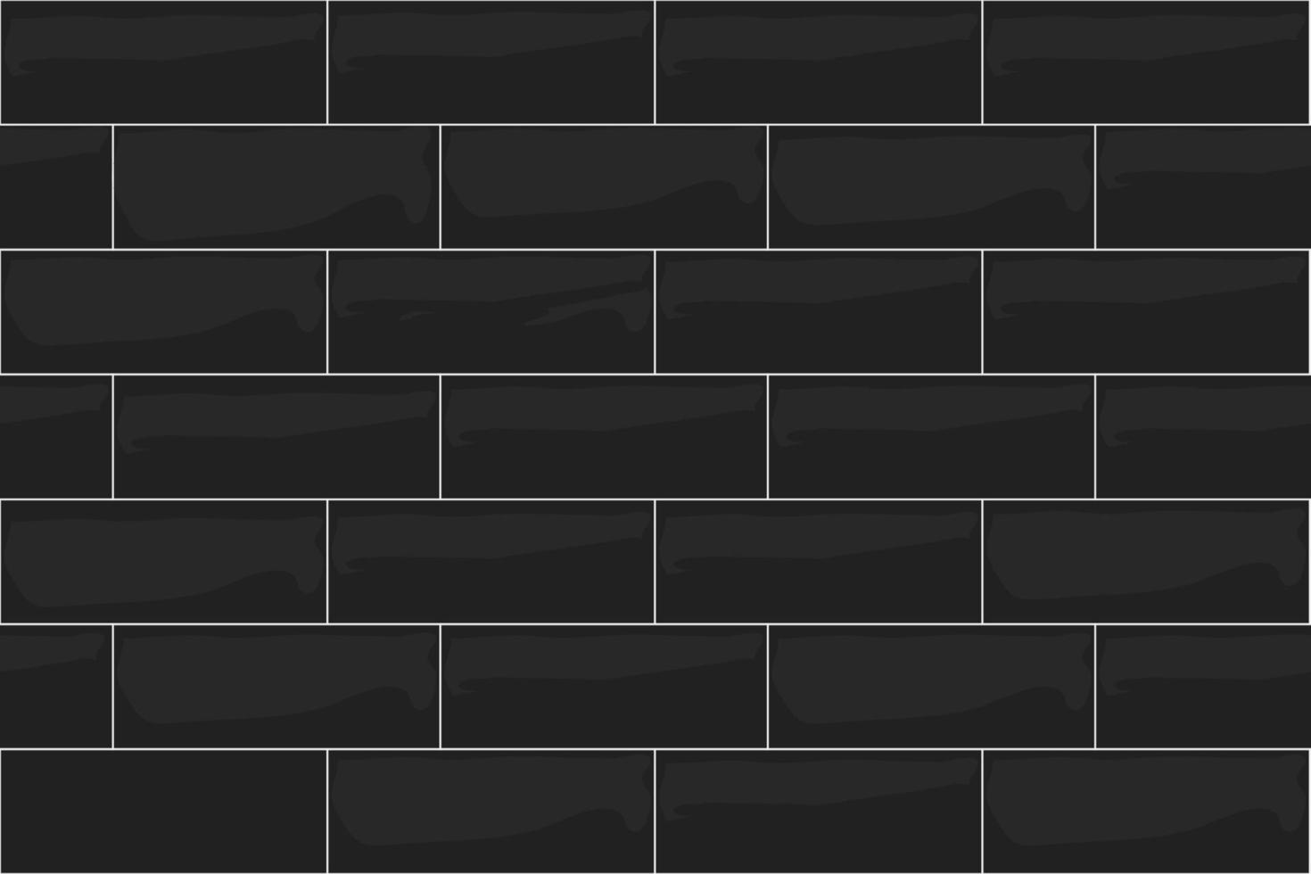 decoração de parede ou piso de azulejos cerâmicos, padrão sem costura de tijolos de mosaico preto escuro para o fundo. ilustração vetorial vetor
