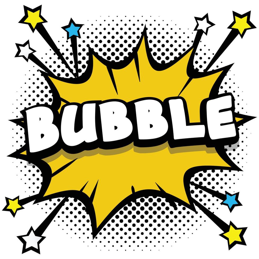 bolha pop art quadrinhos bolhas de fala livro efeitos sonoros vetor