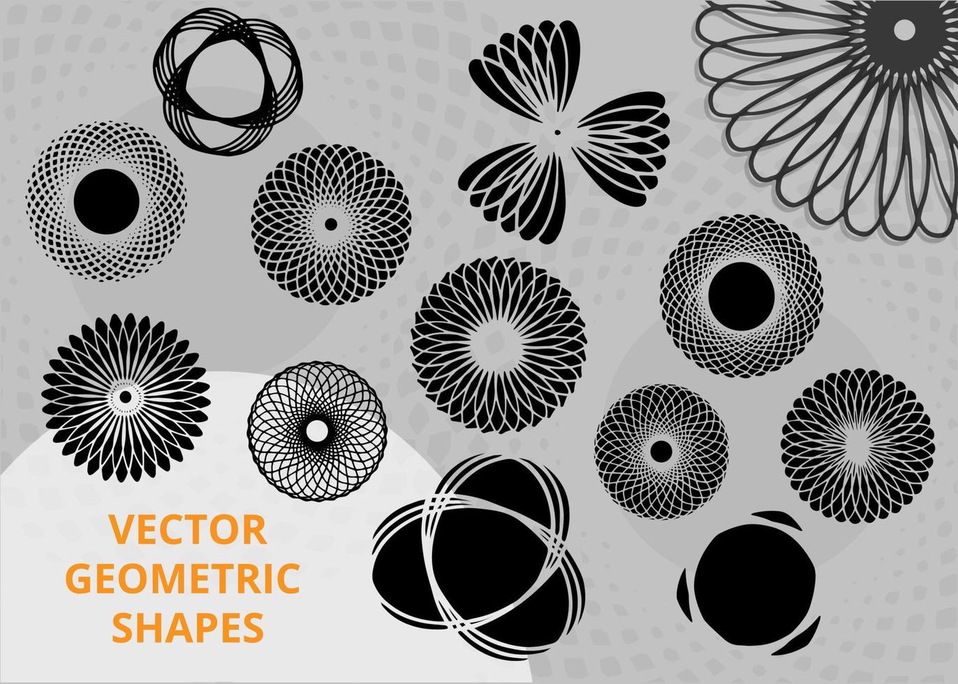 conjunto de diferentes formas lineares inspiradas no brutalismo, coleção de wireframes estranhos vetor 3d