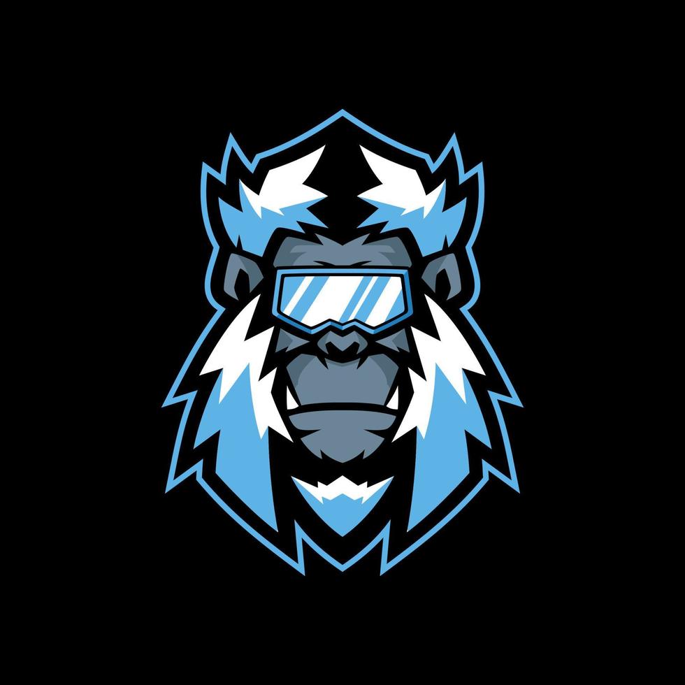 modelos de vetor de logotipo de mascote legal yeti