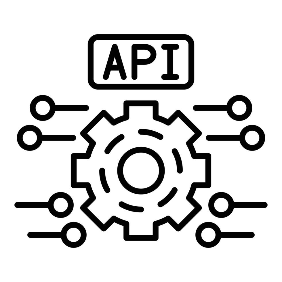 estilo de ícone de API vetor