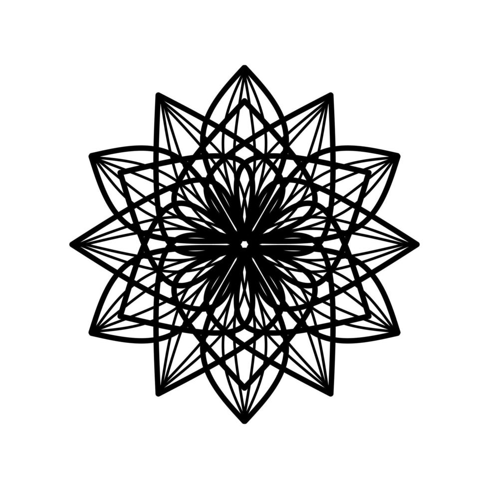 ilustração em vetor padrão mandala floral. mandala de padrão redondo. fundos redondos para os cartões, convite, modelo de tatuagem, estilo de negócios, cartões ou então. ilustração vetorial