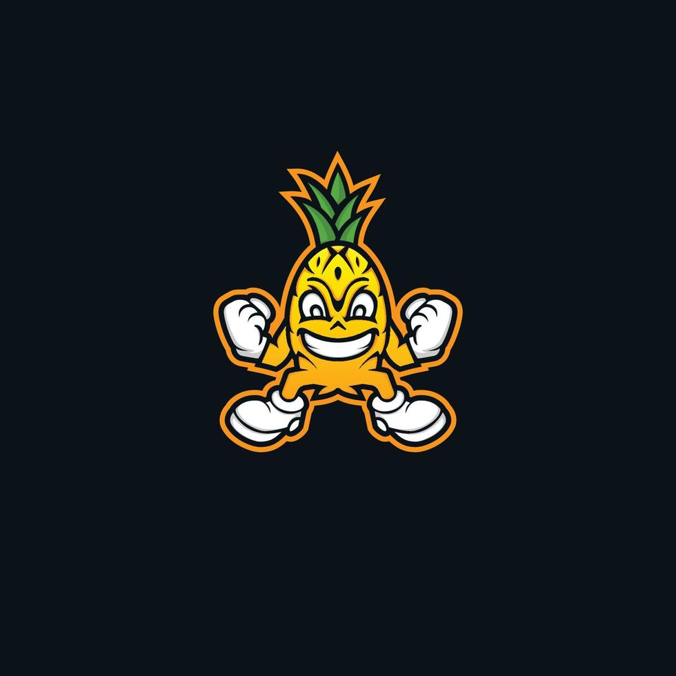 vetor de ícone de logotipo de abacaxi