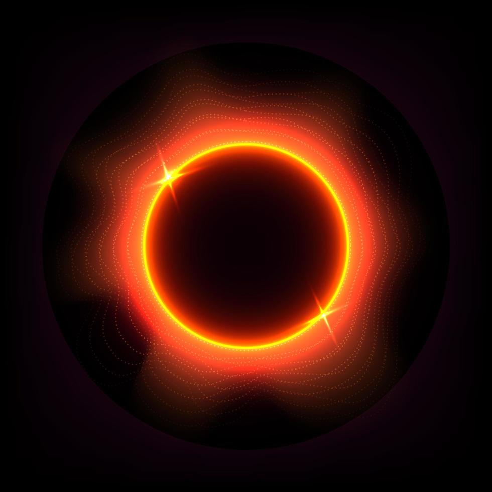 fundo abstrato anel esfera plasma efeito de energia elétrica design de tecnologia gráfica ilustração vetorial vetor