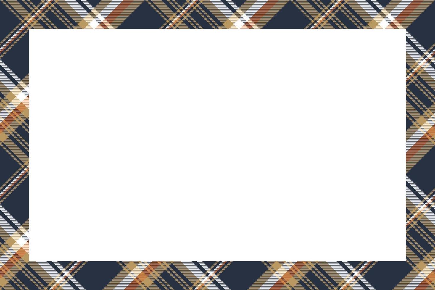 vetor de bordas e molduras de retângulo. fronteira geométrica design de moldura vintage. textura de tecido xadrez tartan escocês. modelo para cartão de presente, colagem, álbum de recortes ou foto e retrato.