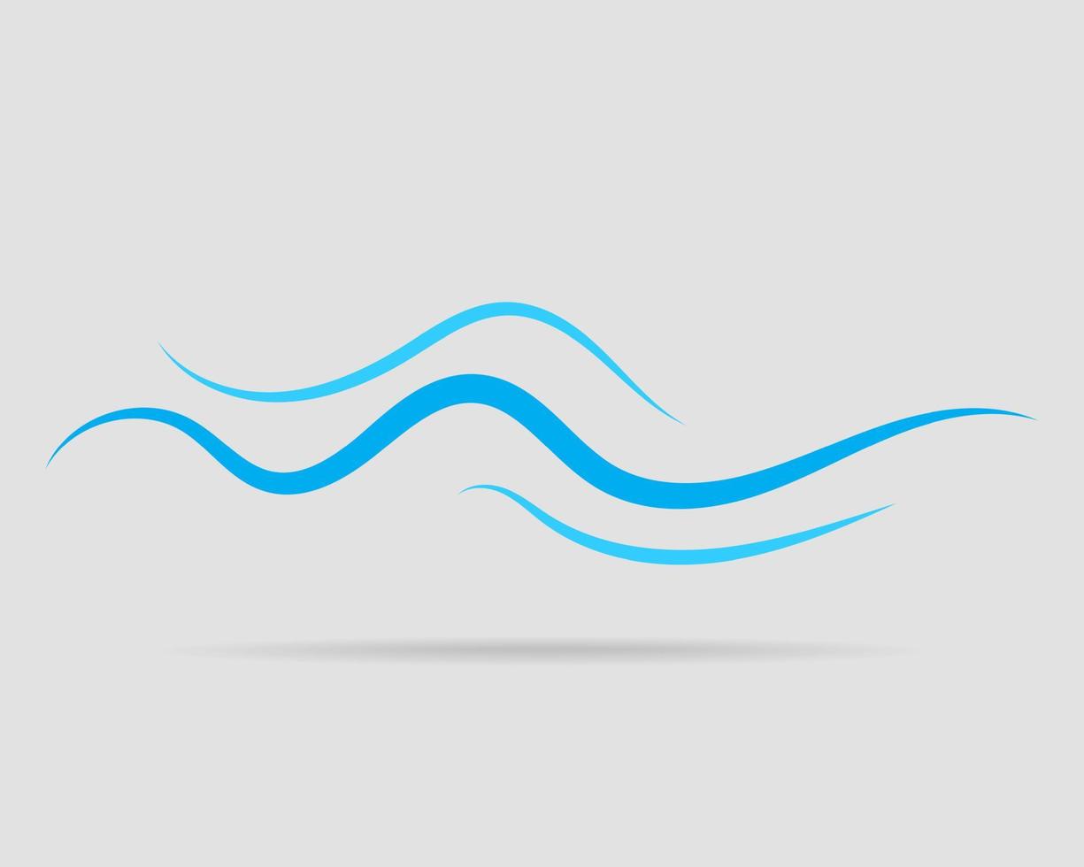 desenho vetorial de ondas. ícone de onda de água. linhas onduladas isoladas. vetor