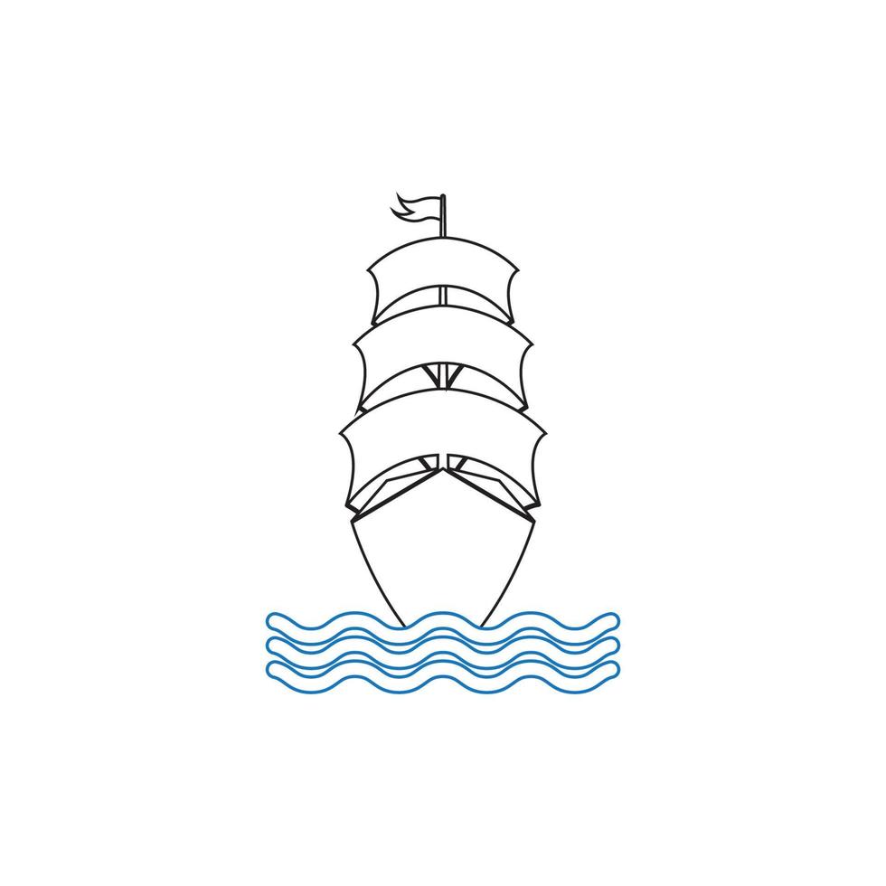 ícone de veleiro vetor