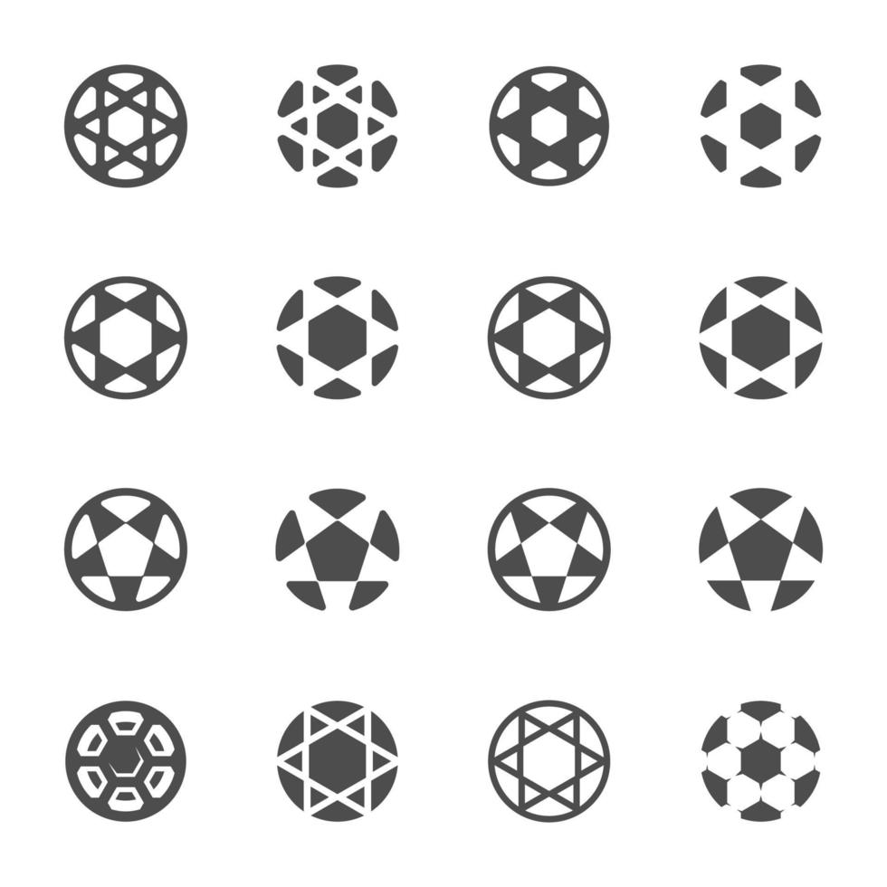 conjunto de modelo de logotipo de futebol moderno, vetor de design de logotipo de futebol