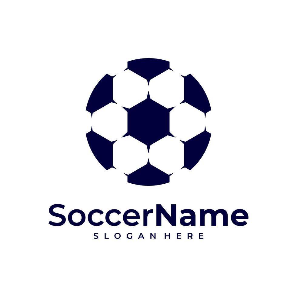 modelo de logotipo de futebol moderno, vetor de design de logotipo de futebol