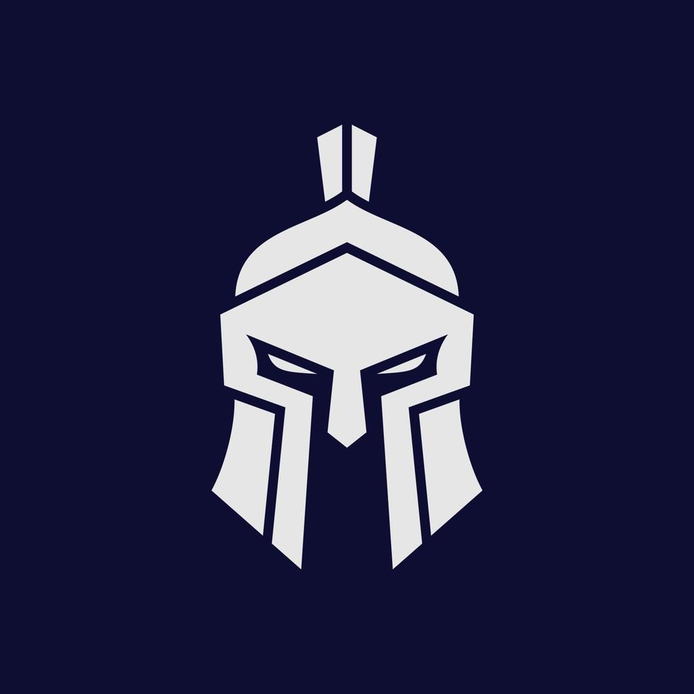 modelo de design de logotipo espartano, conceito de design de logotipo de capacete, ilustração vetorial vetor