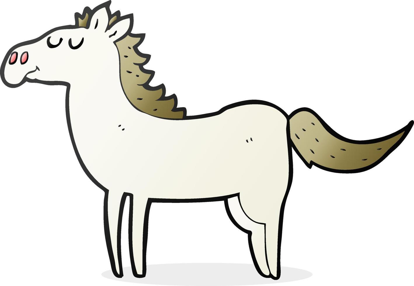 cavalo de desenho animado de personagem doodle vetor