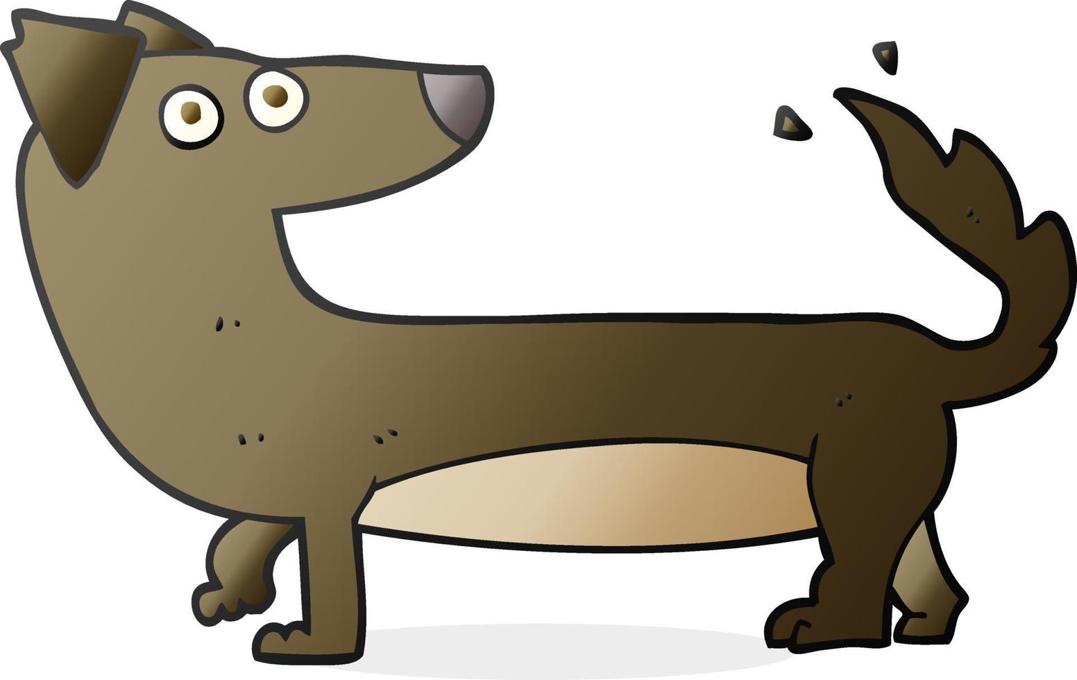 cão de desenho animado de personagem doodle vetor