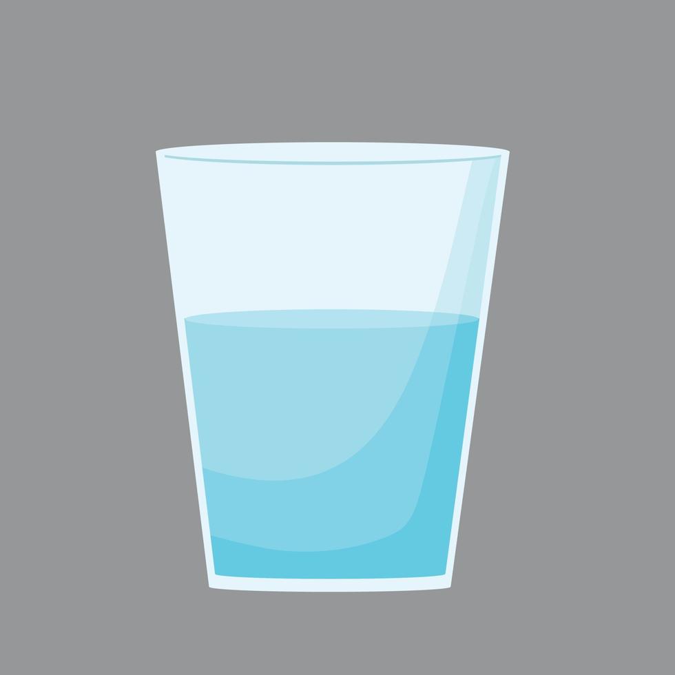 um copo de água mineral. desenho vetorial vetor