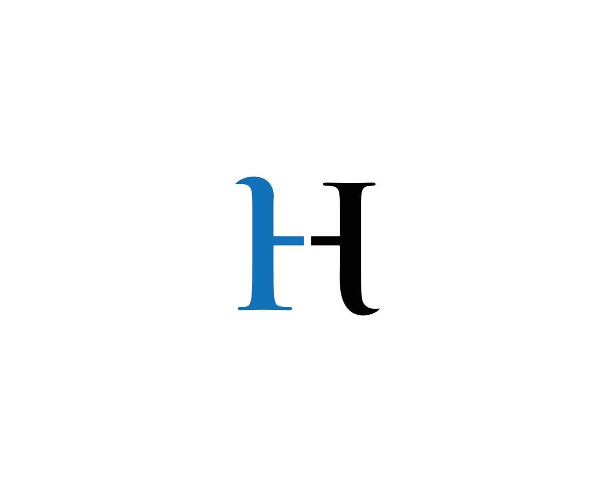 luxo h logotipo abstrato letras iniciais monograma design conceito de vetor. vetor