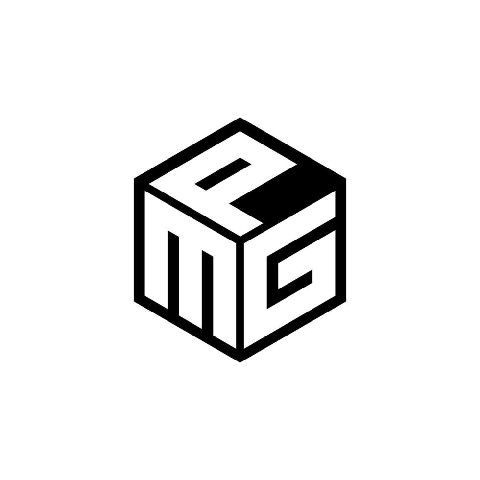 design de logotipo de carta mgp com fundo branco no ilustrador. logotipo vetorial, desenhos de caligrafia para logotipo, pôster, convite, etc. vetor