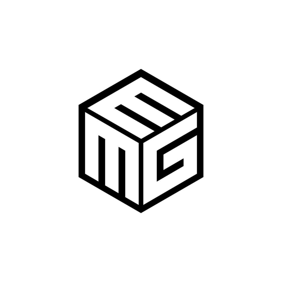 design de logotipo de carta mgm com fundo branco no ilustrador. logotipo vetorial, desenhos de caligrafia para logotipo, pôster, convite, etc. vetor