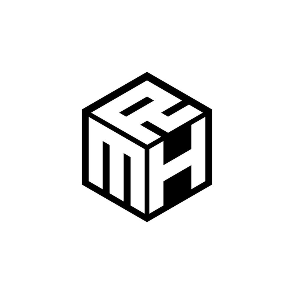 design de logotipo de carta mhr com fundo branco no ilustrador. logotipo vetorial, desenhos de caligrafia para logotipo, pôster, convite, etc. vetor