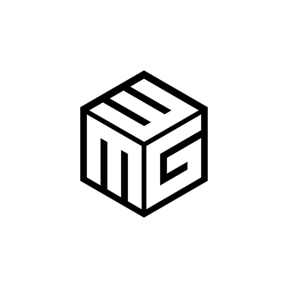 design de logotipo de carta mgw com fundo branco no ilustrador. logotipo vetorial, desenhos de caligrafia para logotipo, pôster, convite, etc. vetor
