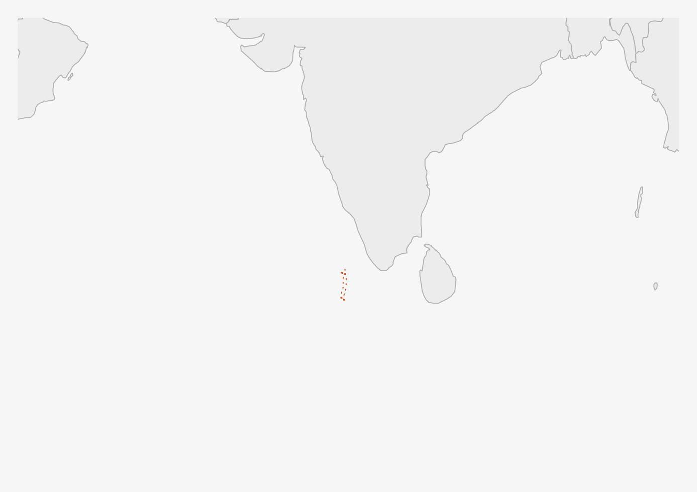 mapa das maldivas destacado nas cores da bandeira das maldivas vetor