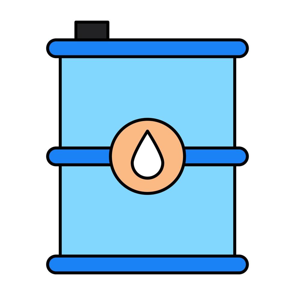 ícone de design editável de tambor de óleo vetor