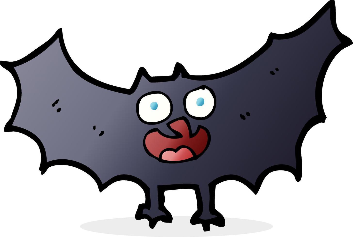 morcego de desenho animado de personagem doodle vetor