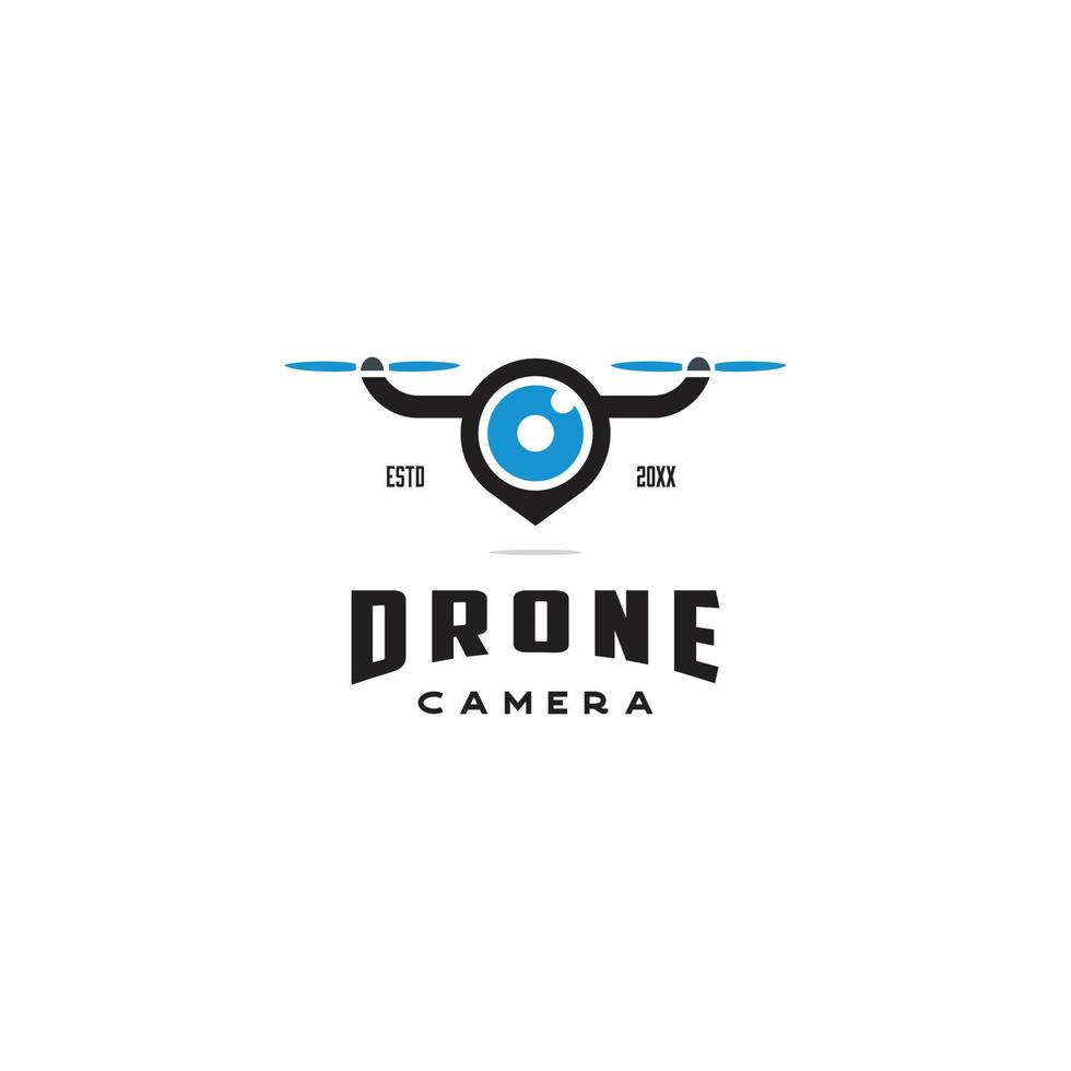 logotipo da câmera do drone vetor