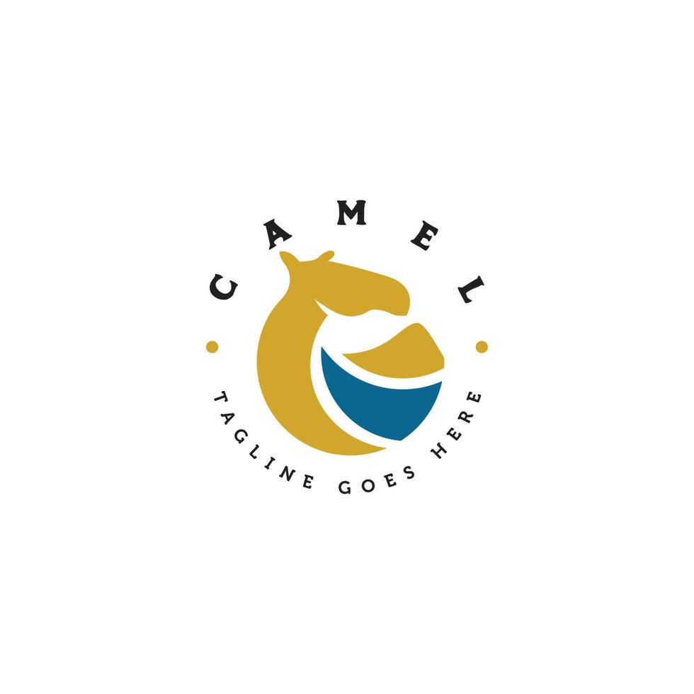 logotipo de camelo simples vetor