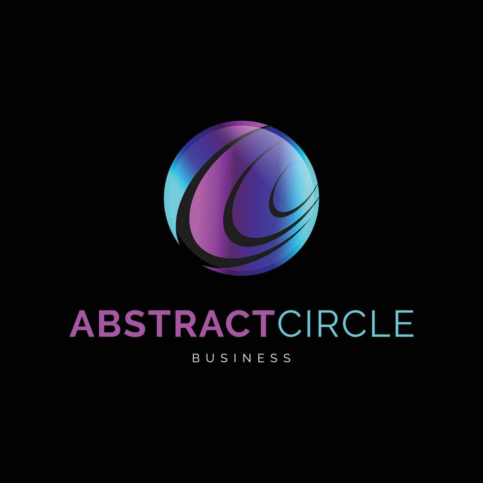modelo de design de logotipo de ícone de círculo abstrato vetor