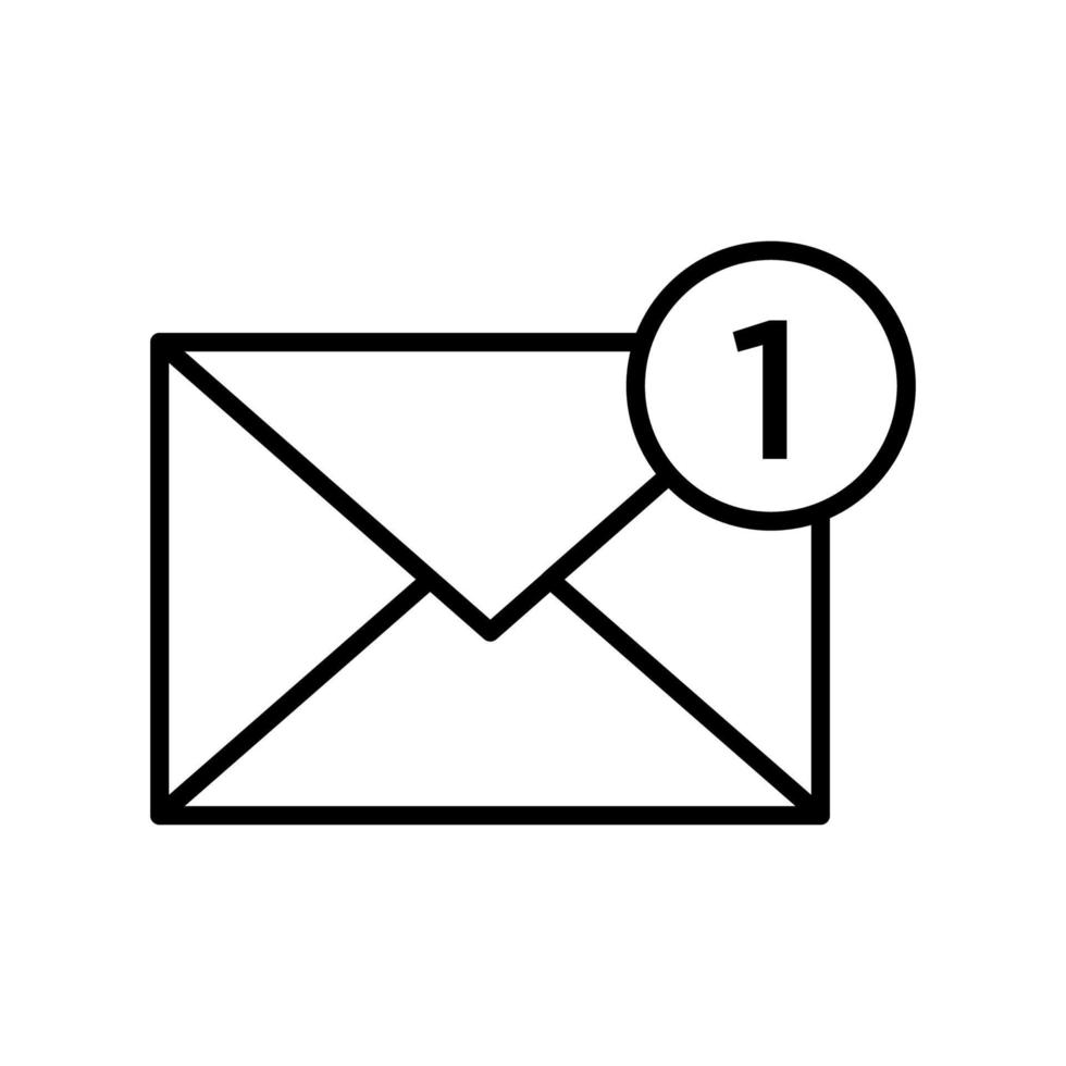 modelos de design de vetor de ícone de correio isolados no fundo branco