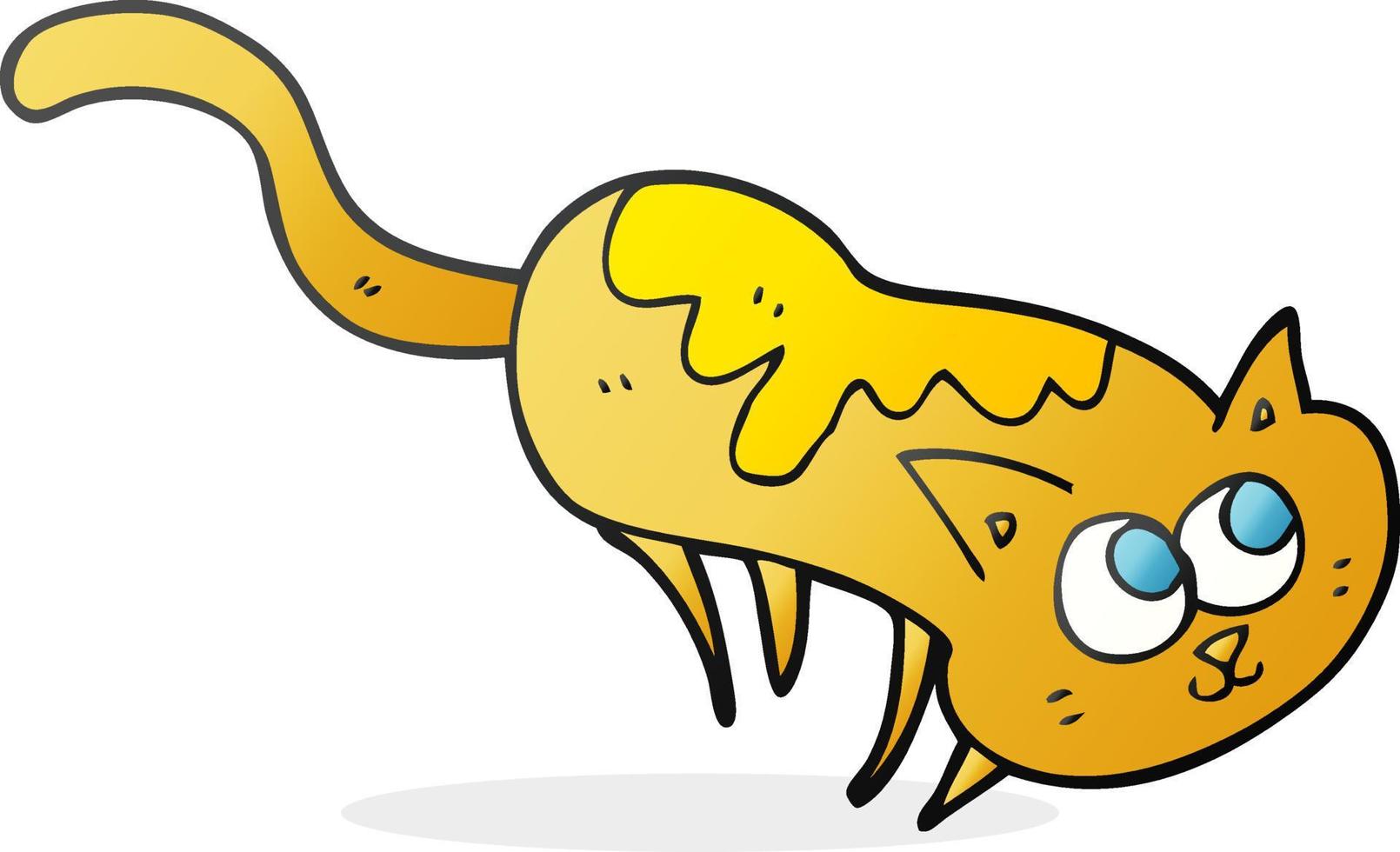 gato de desenho animado de personagem doodle vetor
