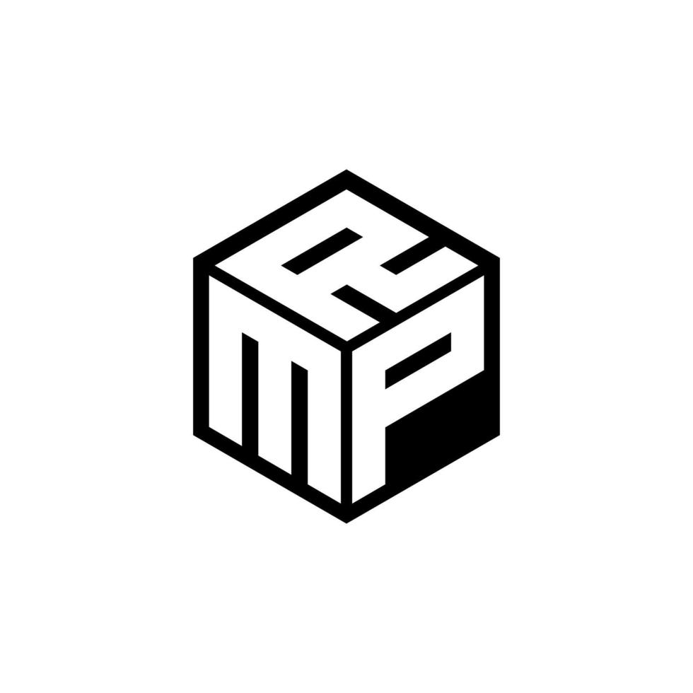 design de logotipo de carta mpr com fundo branco no ilustrador. logotipo vetorial, desenhos de caligrafia para logotipo, pôster, convite, etc. vetor