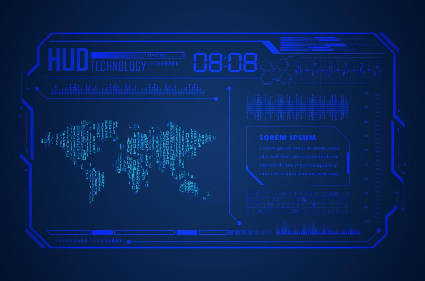 fundo de tecnologia hud moderno vetor